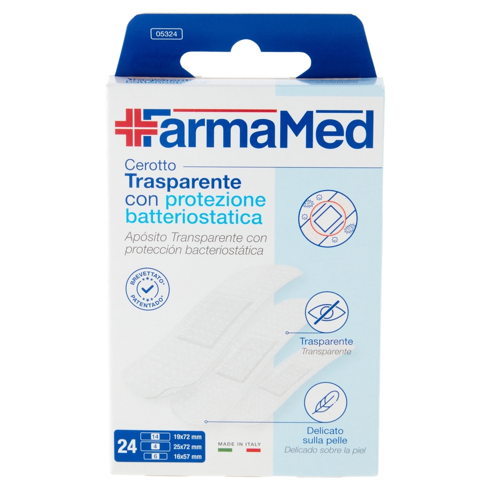 FarmaMed Cerotto Trasparente con protezione batteriostatica 24 pz